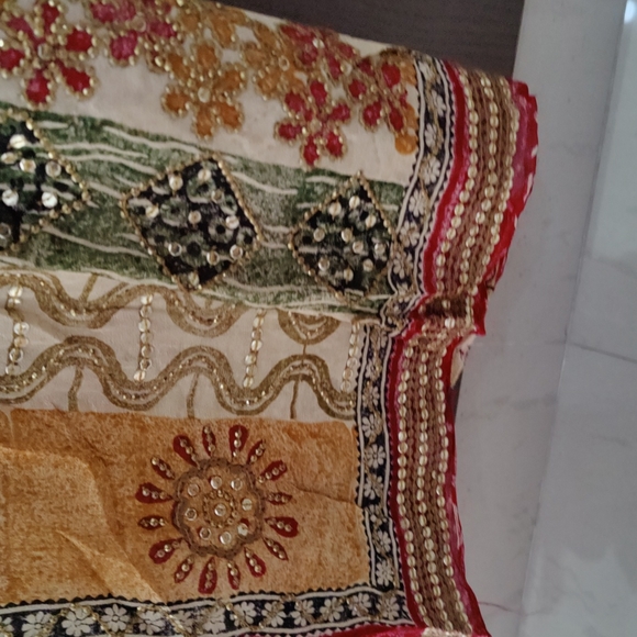 Saree pure chiffon georgette - Picture 3 of 8